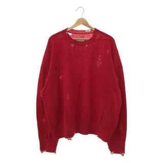 シュタイン(stein)のstein / シュタイン | 2021SS | OVERSIZED DAMAGED KNIT | M | レッド | レディース(ニット/セーター)