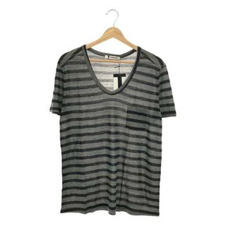 ティーバイアレキサンダーワン(T by Alexander Wang)の【新品】  T by Alexander Wang / ティーバイアレキサンダーワン | クルーネック ポケット Tシャツ | S | グレー/ネイビー | レディース(Tシャツ(半袖/袖なし))