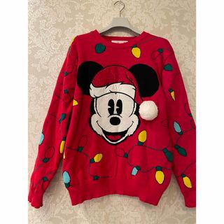 ディズニー(Disney)のミッキー　クリスマスニット　美品　2Lサイズ(ニット/セーター)