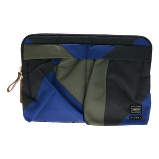 マルニ(Marni)の【美品】  MARNI / マルニ | × PORTER / ポーター クラッチバッグ タブレットケース / ユニセックス | ブルー/ブラック/オリーブ | メンズ(セカンドバッグ/クラッチバッグ)