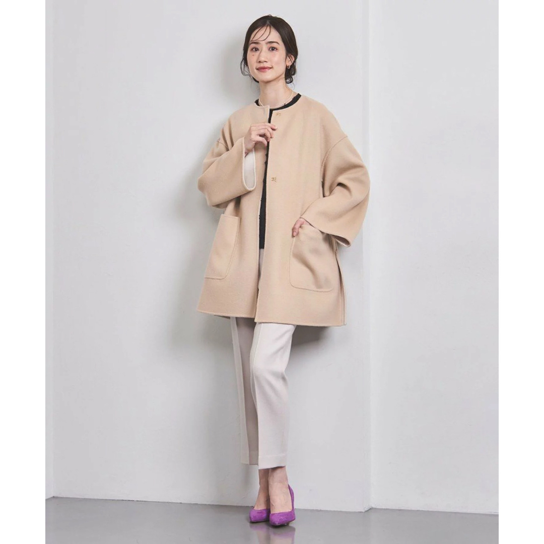 【一度短時間着用】UNITED ARROWS バイカラーリバーミドルコート