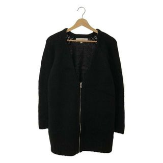 アレキサンダーワン(Alexander Wang)のALEXANDER WANG / アレキサンダーワン | TRICOT / ジップアップ ウールニットカーディガン | XS/S | ブラック | レディース(カーディガン)