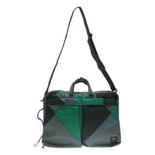 マルニ(Marni)の【美品】  MARNI / マルニ | × PORTER / ポーター 3way tanker bag / タンカー ショルダー付き ブリーフケース トートバッグ / リュック バックパック / ユニセックス | グレー/ブラック/グリーン | メンズ(ショルダーバッグ)