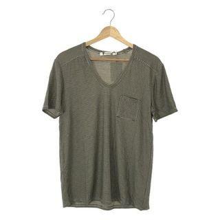 ティーバイアレキサンダーワン(T by Alexander Wang)の【新品】  T by Alexander Wang / ティーバイアレキサンダーワン | レーヨン クルーネック ポケットTシャツ | XS | ホワイト/ブラック | レディース(Tシャツ(半袖/袖なし))