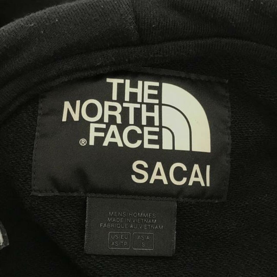 sacai(サカイ)のsacai / サカイ | × THE NORTH FACE / ノースフェイス  ロゴ スウェット プルオーバー フーディ | S | ブラック | メンズ メンズのトップス(スウェット)の商品写真