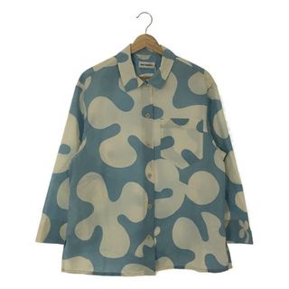 美品　マリメッコ　marimekko 柄シャツ　ブラウス　グレー