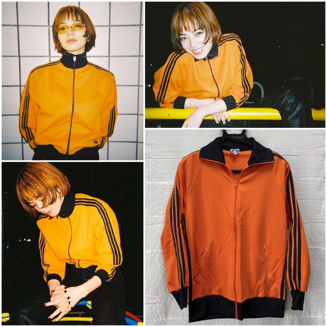 90s adidas トラックジャケット　小松菜奈　オレンジ　y2k