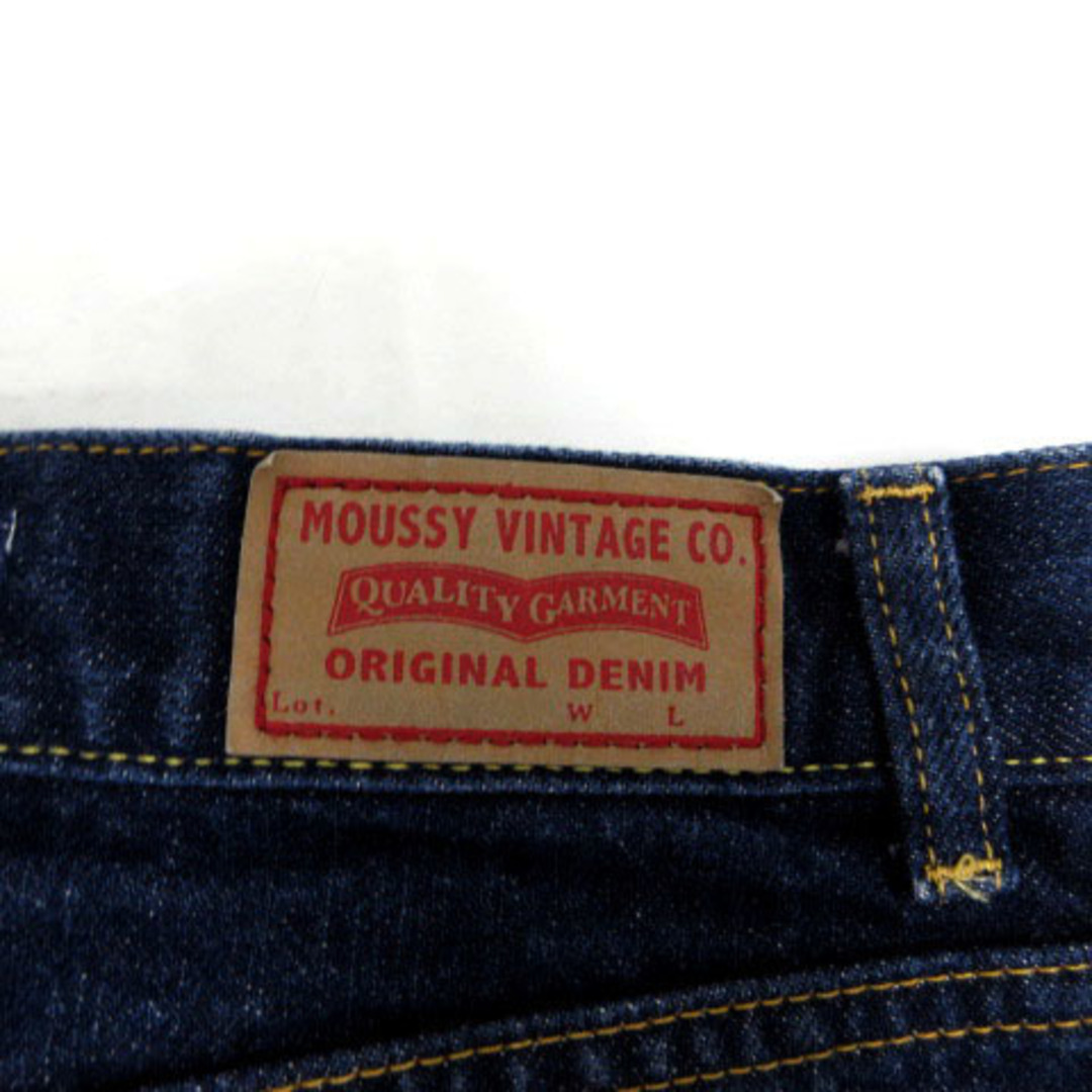 moussy(マウジー)のmoussy パンツ デニム ショートパンツ 裾カットオフ インディゴ 青 0 レディースのパンツ(ショートパンツ)の商品写真
