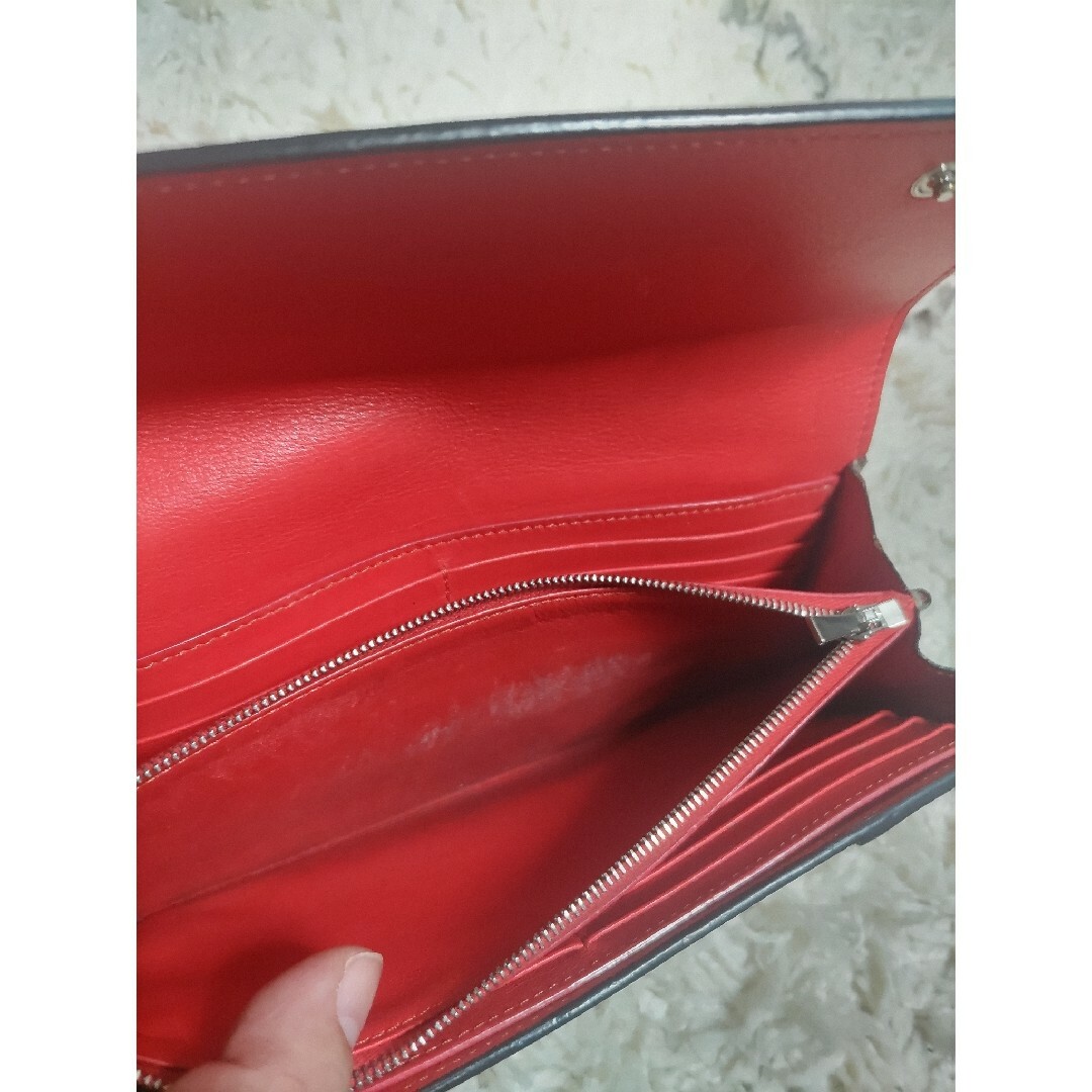 celine - CELINE長財布グレージュレッドバイカラー旧ロゴの通販 by