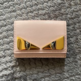 フェンディ(FENDI)のFENDI モンスター　折り財布　ピンク(財布)