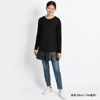 モンクレール(MONCLER)のモンクレール MONCLER ニット ワンピース Aライン ウール トップス 14A(ミニワンピース)