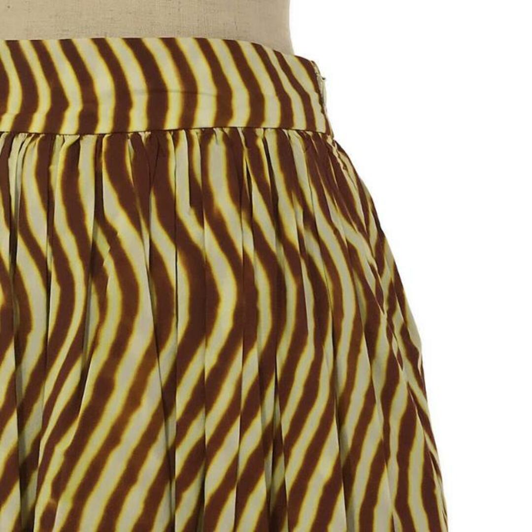 【美品】 DRIES VAN NOTEN / ドリスヴァンノッテン | 総柄 サイドジップ プリーツ ロングスカート | 36 | イエロー/ブラウン | レディース 【美品】 DRIES VAN NOTEN / ドリスヴァンノッテン | 総柄 サイドジップ プリーツ ロングスカート | 36 | イエロー/ブラウン | レディース