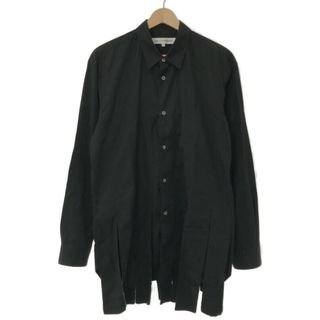 コムデギャルソン(COMME des GARCONS)のCOMME des GARCONS SHIRT コムデギャルソンシャツ 短冊デザインロングシャツ ブラック M(シャツ)