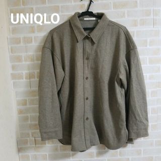 ユニクロ(UNIQLO)の【本日削除/最終値下】UNIQLO ブラッシュドジャージーシャツジャケット(シャツ/ブラウス(長袖/七分))