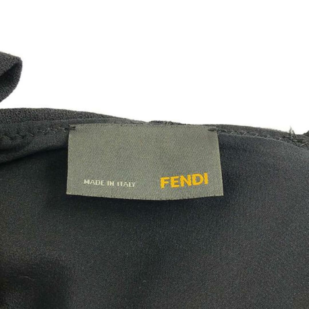 FENDI(フェンディ)のFENDI / フェンディ | シルク ワンストラップ アシンメトリー ミニドレス ワンピース | 40 | ブラック | レディース レディースのワンピース(ミニワンピース)の商品写真