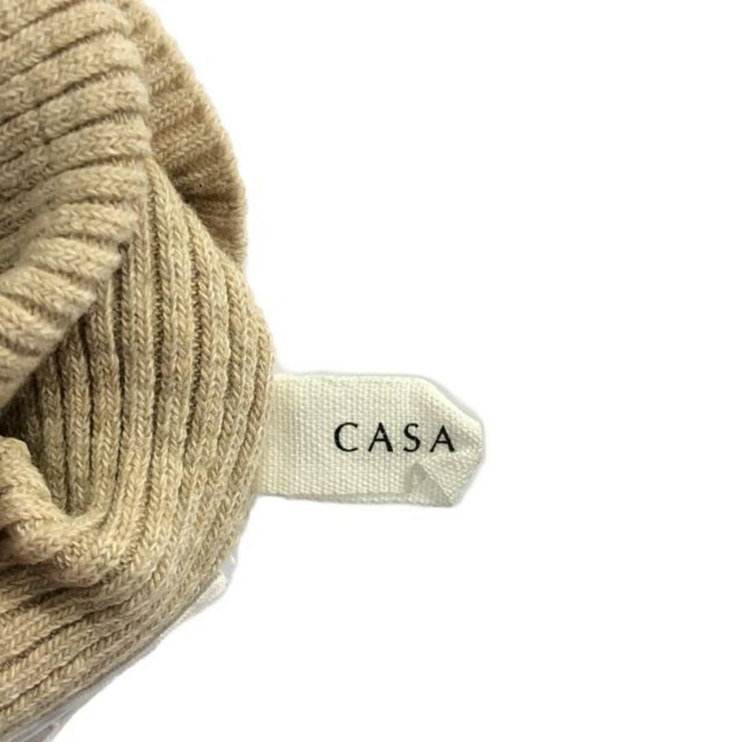 CASA FLINE(カーサフライン)の【美品】  CASA FLINE / カーサフライン | リブニットプルオーバー | F | ベージュ | レディース レディースのトップス(ニット/セーター)の商品写真