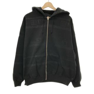 シュプリーム(Supreme)のSupreme×UNDER COVER シュプリーム×アンダーカバー 23SS ZIP UP HOODED SWEATSHIRT プリントジップアップパーカー  ブラック M(パーカー)