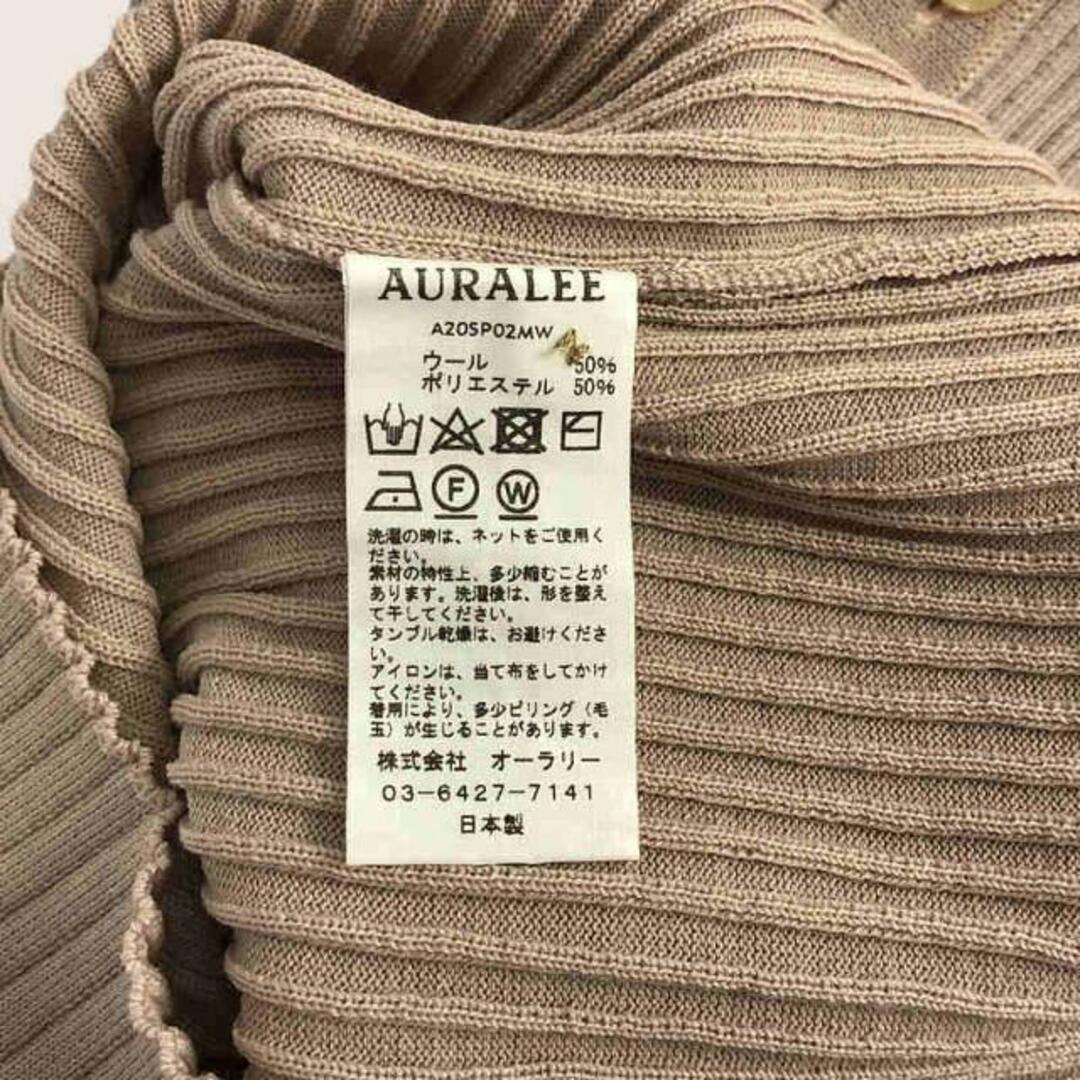 AURALEE(オーラリー)のAURALEE / オーラリー | 2020 | WOOL POLYESTER WIDE RIB KNIT | 0 | ベビーピンク | レディース レディースのトップス(ニット/セーター)の商品写真