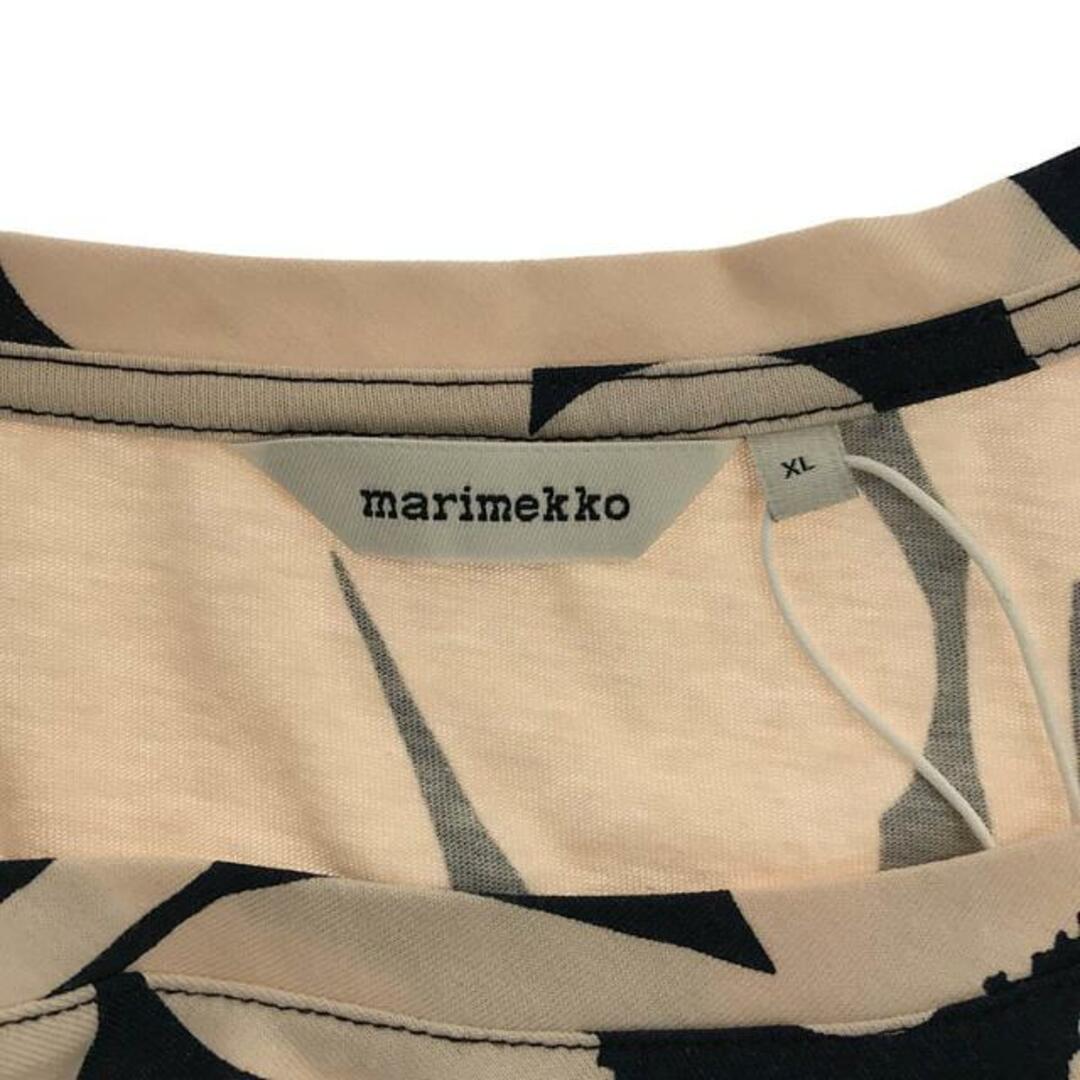 marimekko(マリメッコ)の【新品】  marimekko / マリメッコ | ウニッコ クルーネック スリット オーバーTシャツ | XL | ベージュ/ネイビー | メンズ メンズのトップス(Tシャツ/カットソー(半袖/袖なし))の商品写真