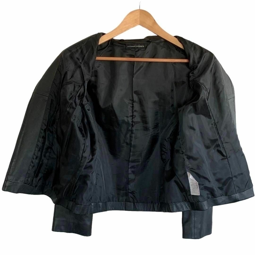 ラファムゲレール ファー付きシープスキン ジャケット ジャンパー 本革 羊革 レディースのジャケット/アウター(ライダースジャケット)の商品写真