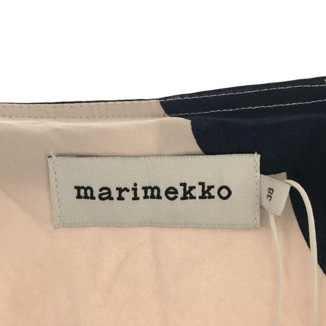 marimekko(マリメッコ)の【新品】  marimekko / マリメッコ | ウニッコ コットン チュニック ワンピース | 38 | ベージュ/ネイビー | レディース レディースのワンピース(ロングワンピース/マキシワンピース)の商品写真