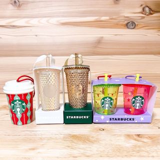 スターバックス(Starbucks)のスターバックス オーナメント5つ タンブラー ゴールド シャイニー クリスマス(タンブラー)