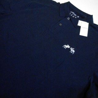 アバクロンビーアンドフィッチ(Abercrombie&Fitch)のアバクロ/US:XXL/ネイビー/シグネチャーアイコン半袖ポロシャツ(ポロシャツ)