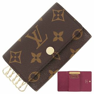 ルイヴィトン(LOUIS VUITTON)のルイヴィトン キーケース ミュルティクレ6 レディース ブラウン ピンク 新品 h-f770(キーケース)