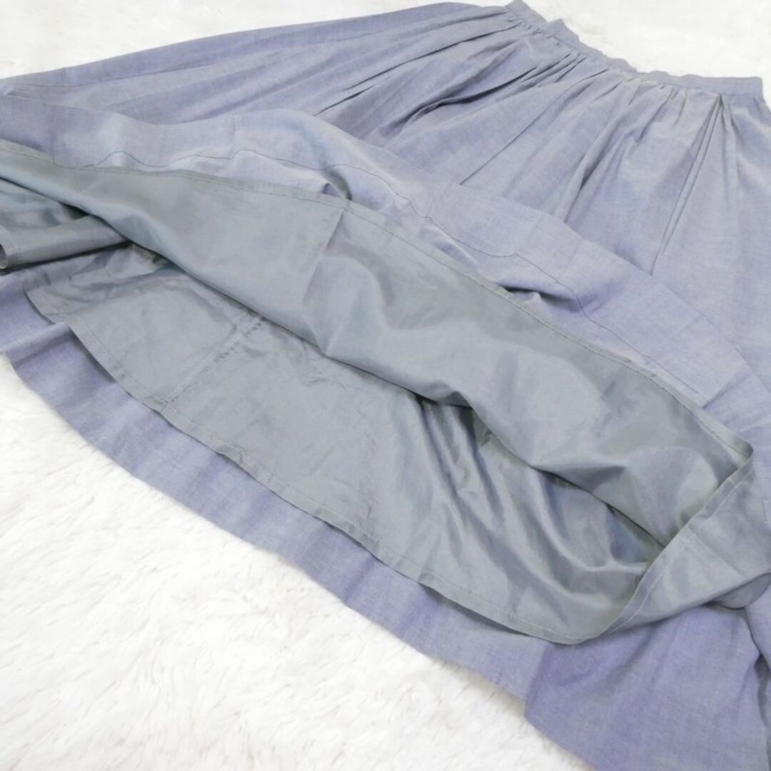 TONAL(トーナル)のTONAL トーナル レディース ギャザー スカート ひざ丈 フレア 日本製 M レディースのスカート(ひざ丈スカート)の商品写真