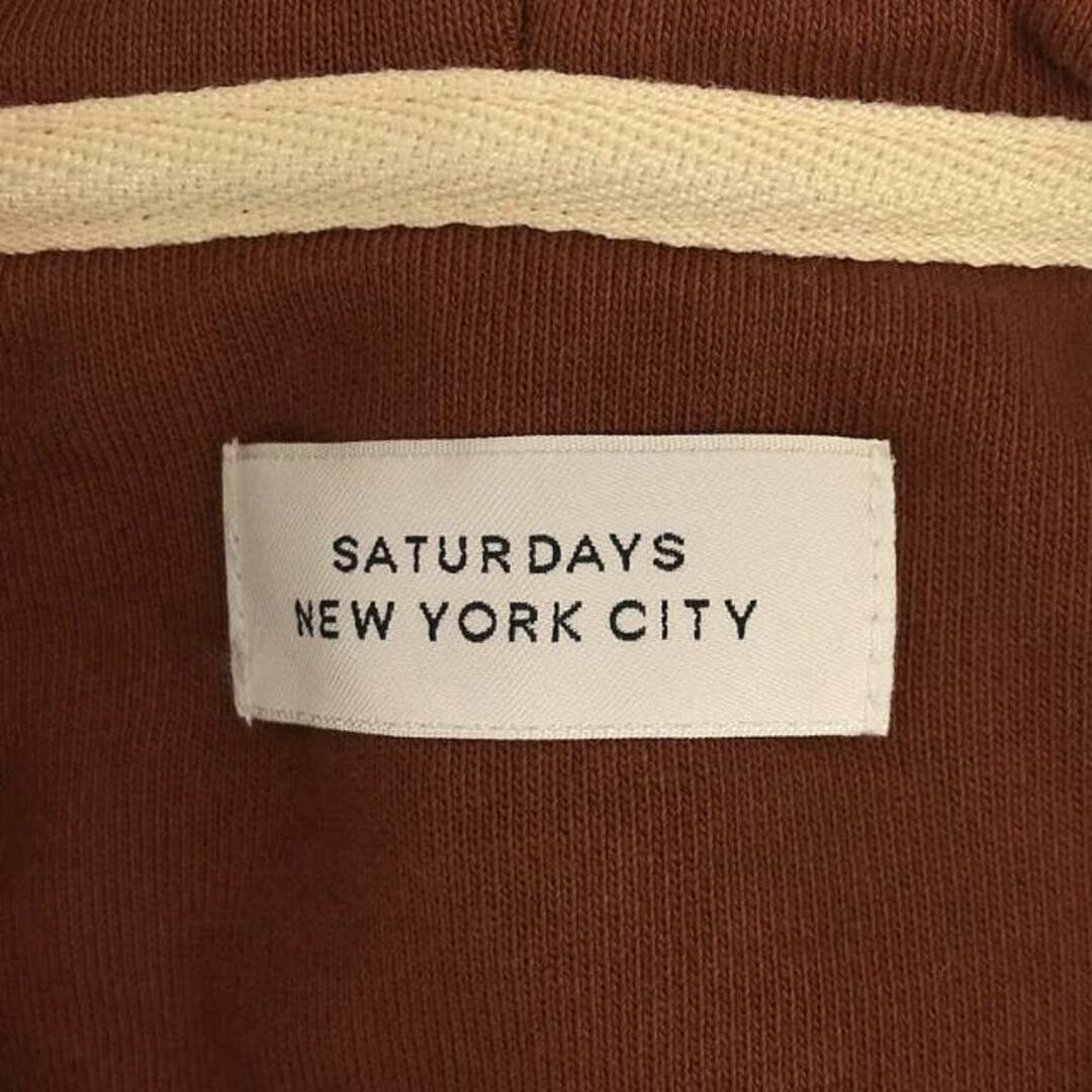 Saturdays NYC / サタデーズ ニューヨークシティ | 刺繍ロゴ スウェット パーカー | XS | ブラウン | レディース レディースのトップス(トレーナー/スウェット)の商品写真