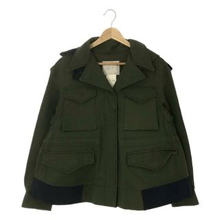 サカイ(sacai)のsacai / サカイ | ミリタリー Aライン フーデッドジャケット | 1 | カーキ | レディース(その他)