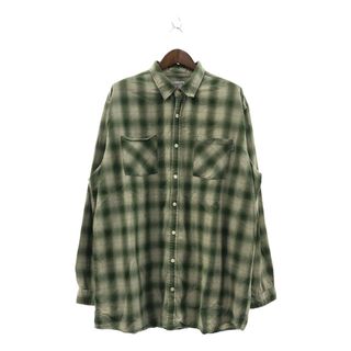 カーハート(carhartt)のSALE/// Carhartt カーハート 長袖シャツ 大きいサイズ シャドーチェック グリーン (メンズ 2XL) P1127(シャツ)