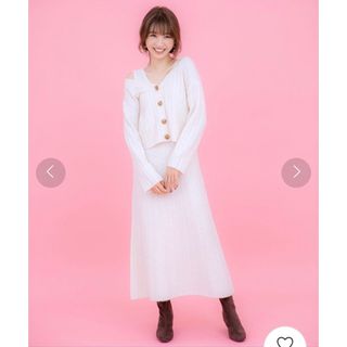 ウィルセレクション(WILLSELECTION)のカーディガン付きケーブルニットワンピース　ウィルセレクション (ロングワンピース/マキシワンピース)