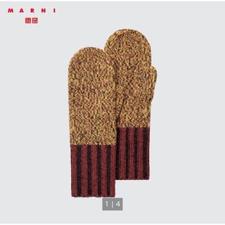 ユニクロ(UNIQLO)のmarni  uniqloミックスカラーニットミトングローブ(ニット/セーター)