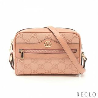 グッチ(Gucci)のオフィディア ミニ バッグ GGキャンバス ショルダーバッグ キャンバス レザー ピンク(ショルダーバッグ)