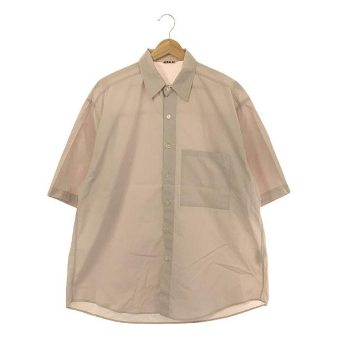 AURALEE(オーラリー)のAURALEE / オーラリー | WASHED FINX TWILL HALF SLEEVED BIG SHIRTS 半袖シャツ | 4 | LIGHT PURPLE | メンズ メンズのトップス(Tシャツ/カットソー(半袖/袖なし))の商品写真