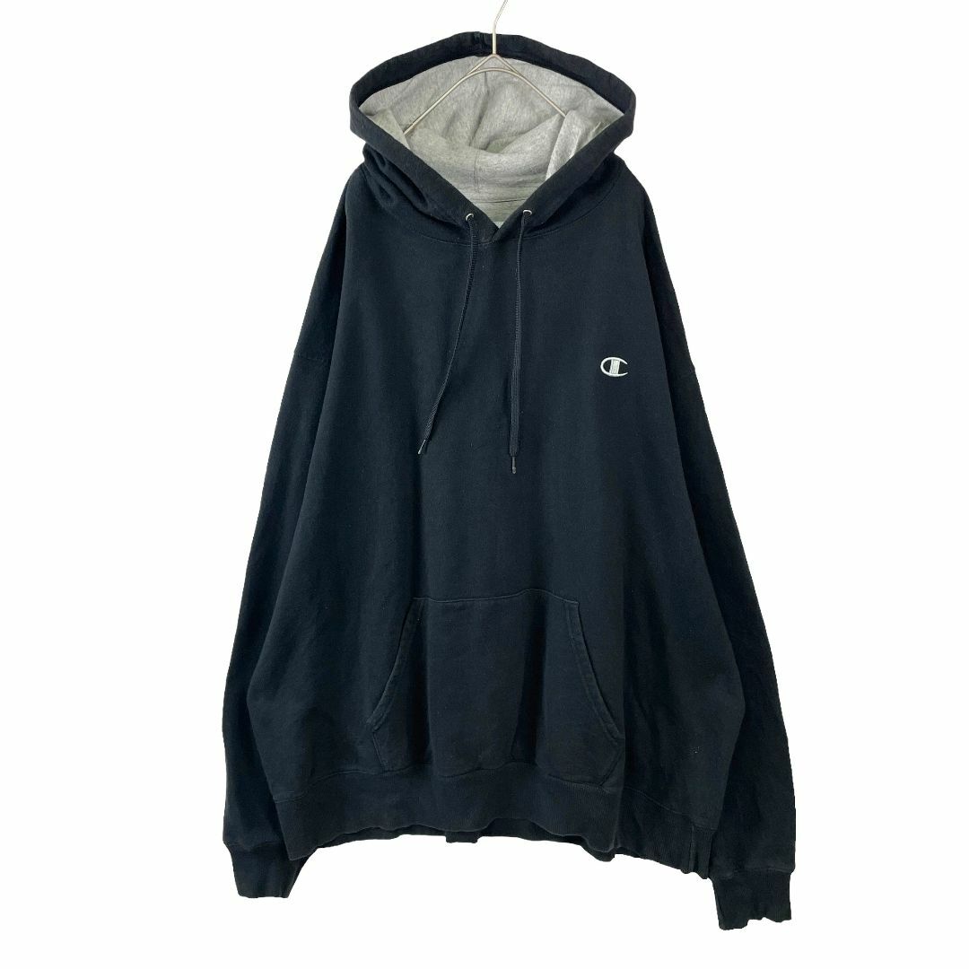 Champion(チャンピオン)のチャンピオン メンズ スウェットパーカー 黒 ビッグサイズ ASIA/4XL メンズのトップス(パーカー)の商品写真