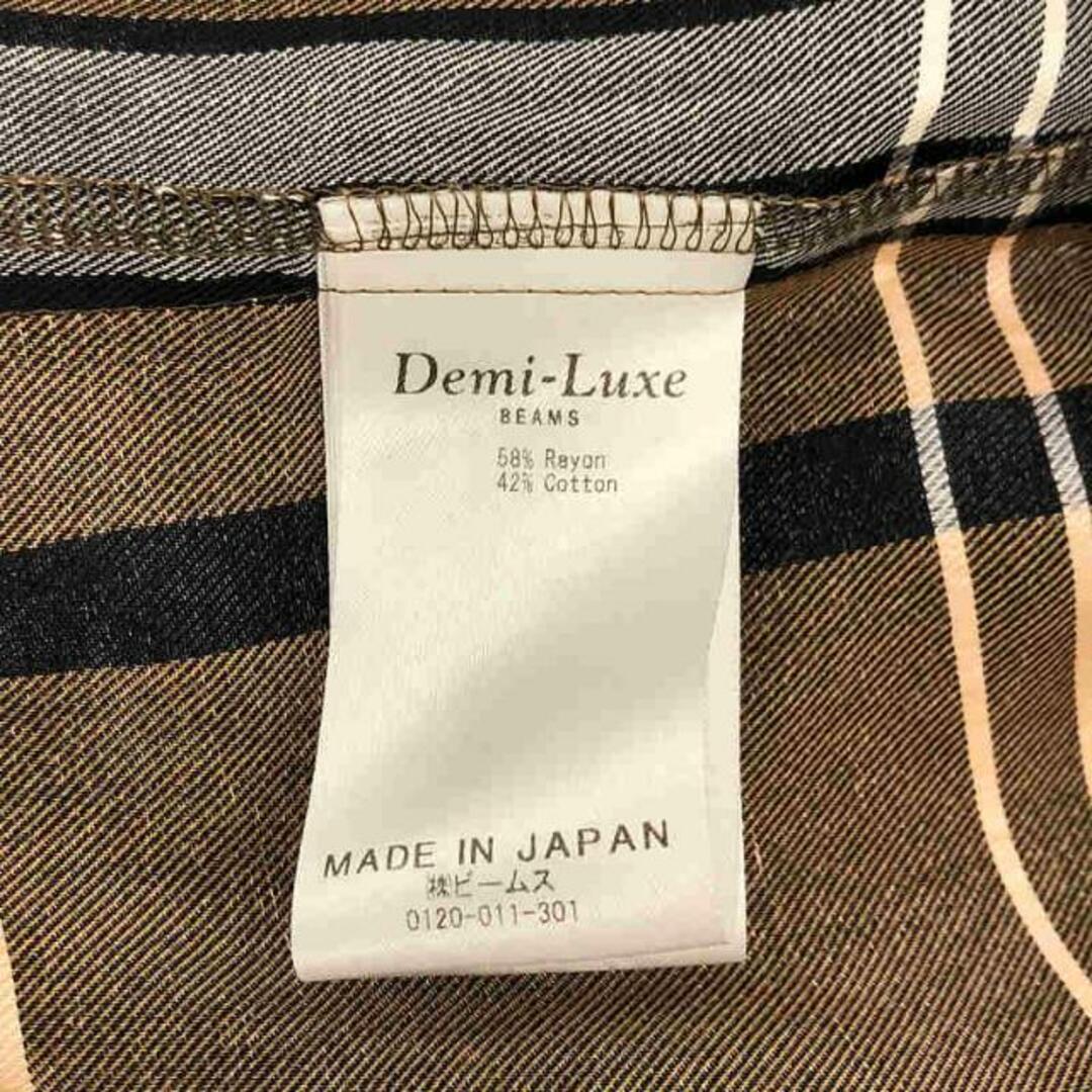 DEMI-LUXE BEAMS / デミルクスビームス | レーヨン コットン チェック オーバー シャツ ブラウス | F | ブラウン | レディース レディースのトップス(シャツ/ブラウス(半袖/袖なし))の商品写真