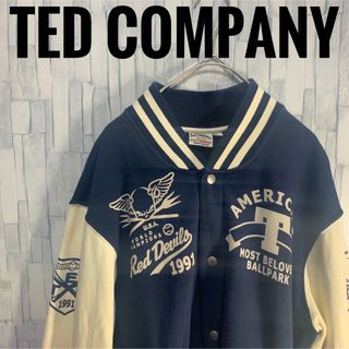 テッドマン(TEDMAN)の[良品 希少] TED COMPANY コットンスタジャン バックプリント M(スタジャン)