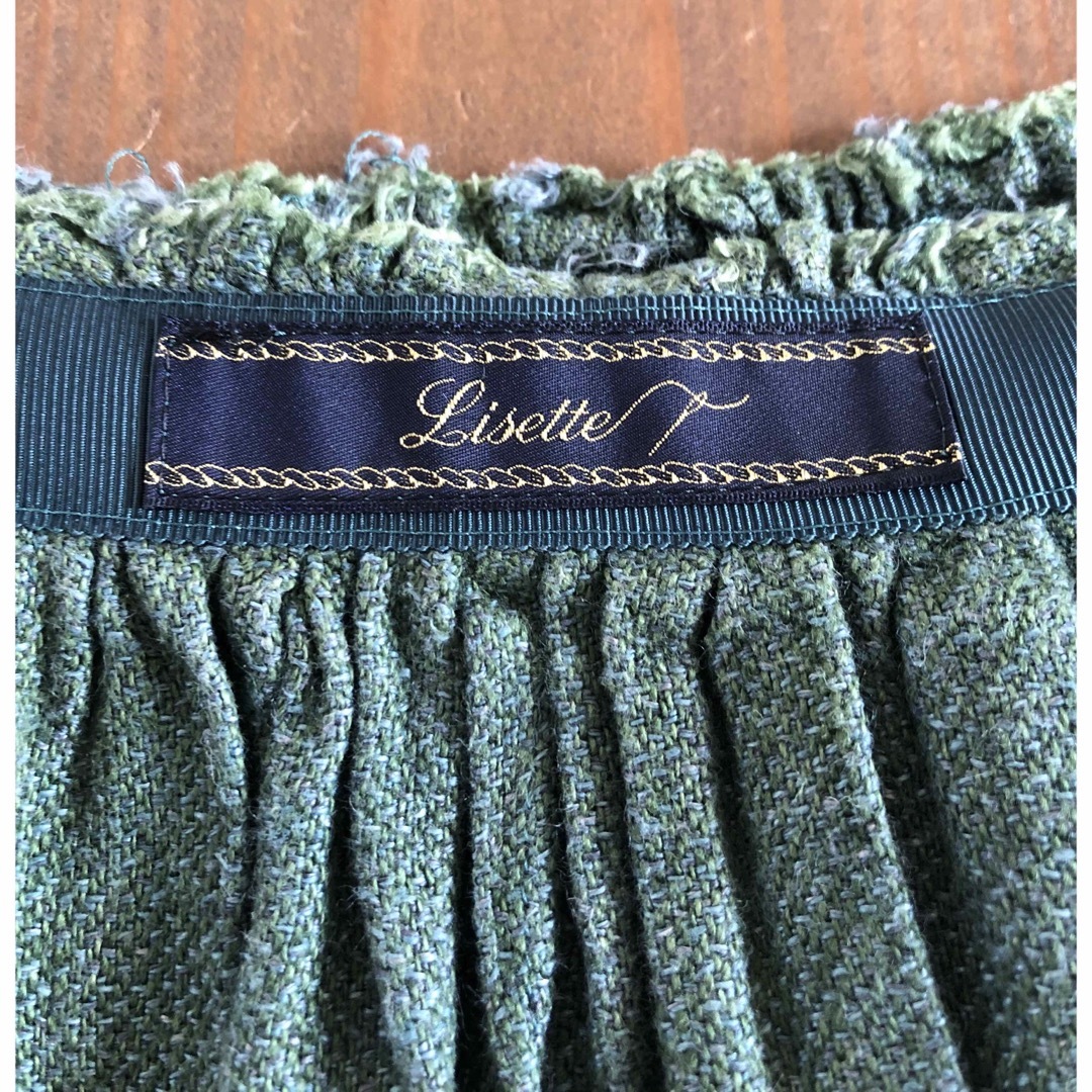リゼッタ　リネンスカート（グリーン）最終お値下げ レディースのスカート(ロングスカート)の商品写真