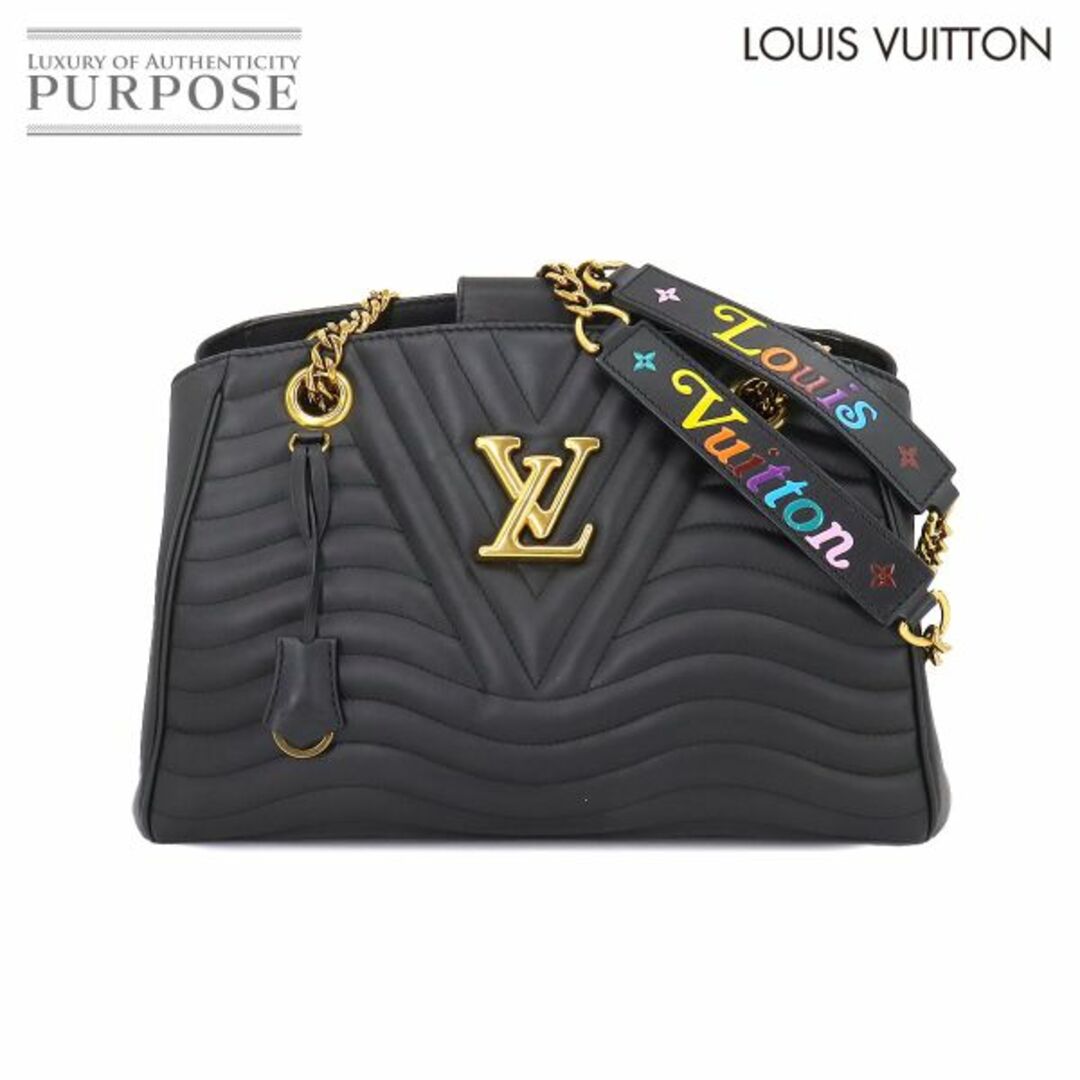 LOUIS VUITTON(ルイヴィトン)の新品同様 ルイ ヴィトン LOUIS VUITTON ニューウェーブ チェーン トート バッグ レザー ノワール M51496 VLP 90205857 レディースのバッグ(トートバッグ)の商品写真