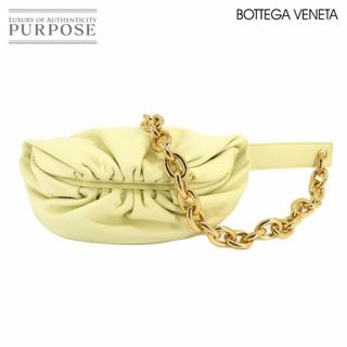 ボッテガヴェネタ(Bottega Veneta)の未使用 展示品 ボッテガ ヴェネタ BOTTEGA VENETA ザ チェーン ポーチ ボディ バッグ レザー イエロー 651445 ゴールド 金具 VLP 90215657(ボディバッグ/ウエストポーチ)