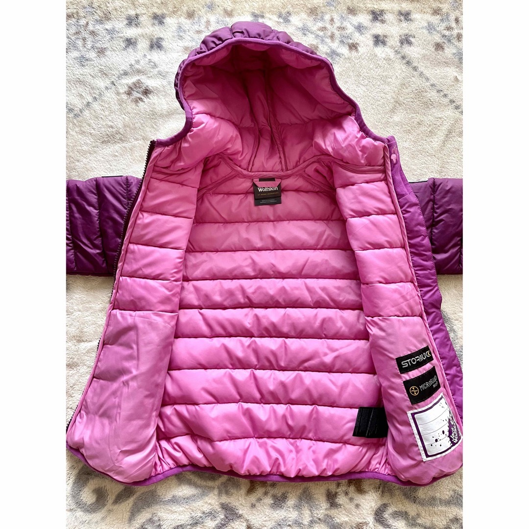 Jack Wolfskin(ジャックウルフスキン)のジャックウルフスキン 116cm ダウンコート ピンク 女の子 ノースフェイス キッズ/ベビー/マタニティのキッズ服女の子用(90cm~)(コート)の商品写真