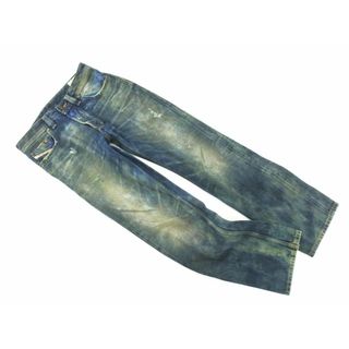 ディーゼル(DIESEL)のDIESEL ディーゼル LARKEE レギュラーストレート ヴィンテージ ウォッシュ ボタンフライ デニムパンツ size28/青 ■■ メンズ(デニム/ジーンズ)