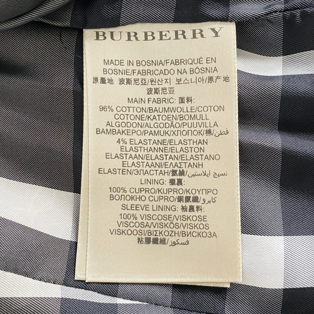 BURBERRY(バーバリー)の43k29 BURBERRY LONDON バーバリー ロンドン ストレッチトレンチコート 38 ブラック 羽織 アウター レディースのジャケット/アウター(トレンチコート)の商品写真