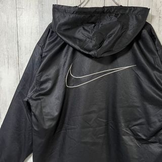 ナイキ(NIKE)のNIKE ナイキ ナイロンジャケット L ハーフジップ 刺繍ロゴ バックロゴ(ナイロンジャケット)