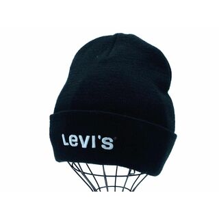 リーバイス(Levi's)のLEVI'S リーバイス ロゴ 刺繍 ニット帽 sizeF/黒 ◇■ メンズ(ニット帽/ビーニー)