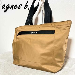 アニエスベー(agnes b.)の美品✨agnes bアニエスベーセミショルダーバッグトートバッグキャメルブラウン(ショルダーバッグ)