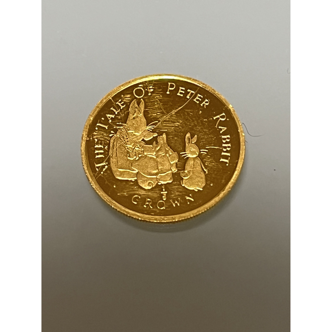 PETER RABBIT（TM）(ピーターラビット)のピーターラビット金貨　1/5crown ジブラルタル エンタメ/ホビーの美術品/アンティーク(貨幣)の商品写真