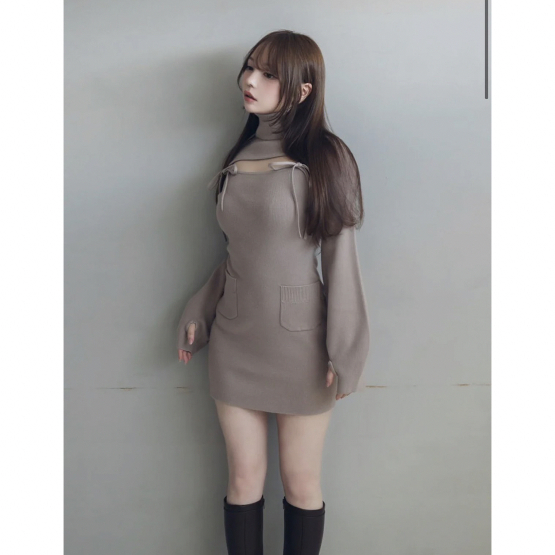 andmary アンドマリー Bebe ribbon mini dress - ワンピース